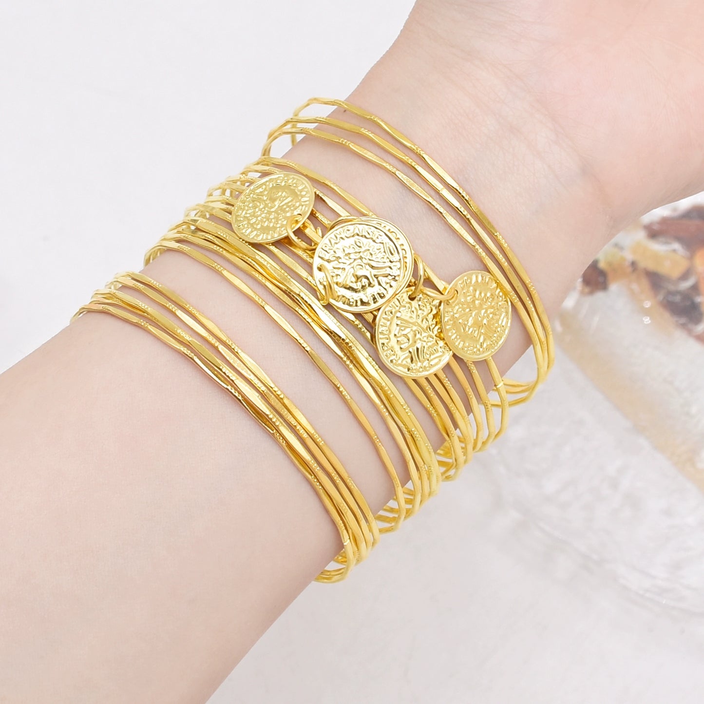 Exotic headdress, ancient Egyptian style jewelry, arm bracelet, princess of the Western Regions, gold forehead, women's accessories