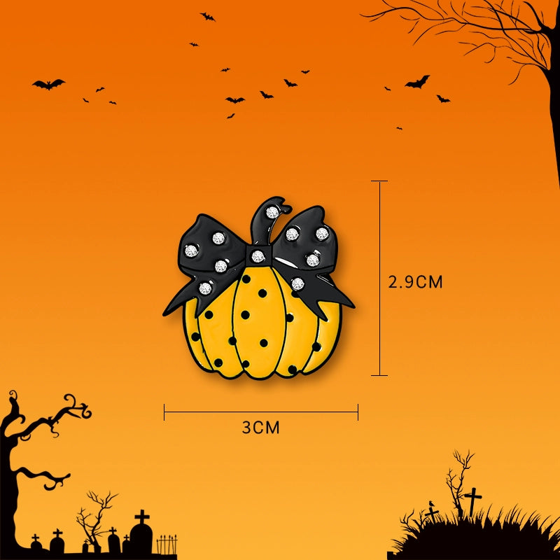 Halloween must-have little ghost brooch pumpkin pin Japanese cute metal badge Halloween decoration men's and women's clothes bag accessories