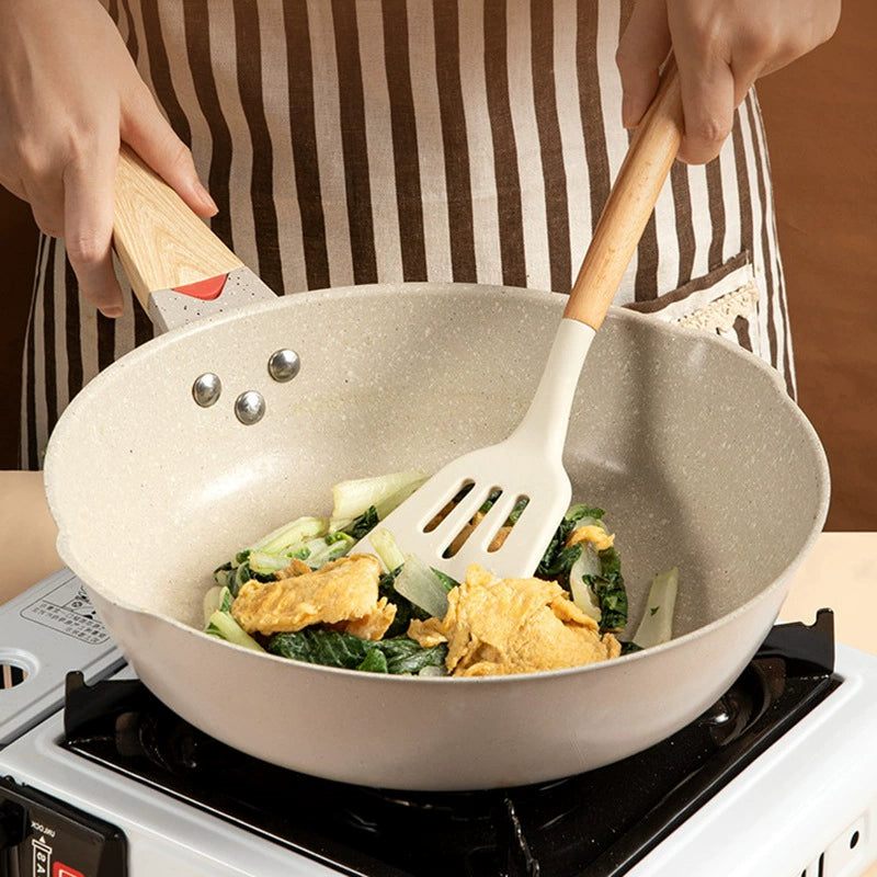 Japanese silicone spatula household cooking spatula non-stick pan special spatula kitchen supplies small silicone spatula set