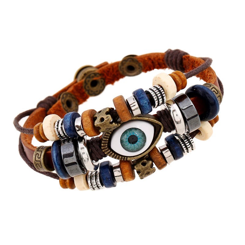 Personalized retro leather bracelet, male and female couple bracelet, bracelet, bracelet.