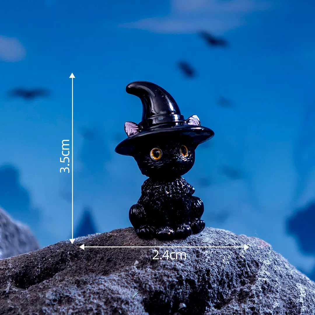 Halloween small ornaments witch owl black cat ghost festival horror cute desktop creative decoration small objects Halloween must-have