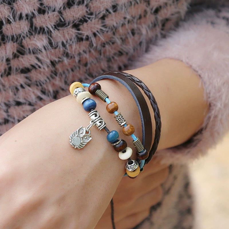 Hip-hop bracelet string niche couple weaving high-end design sense adjustable