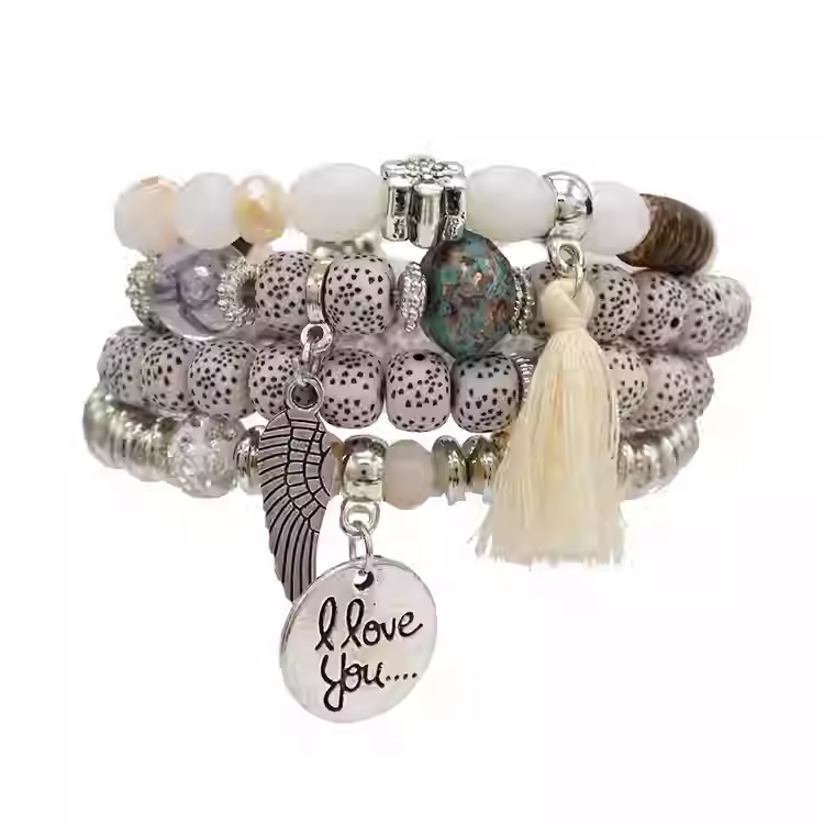 Ethnic style beaded multi-layer bracelet for men and women couples retro and versatile summer bracelet accessories