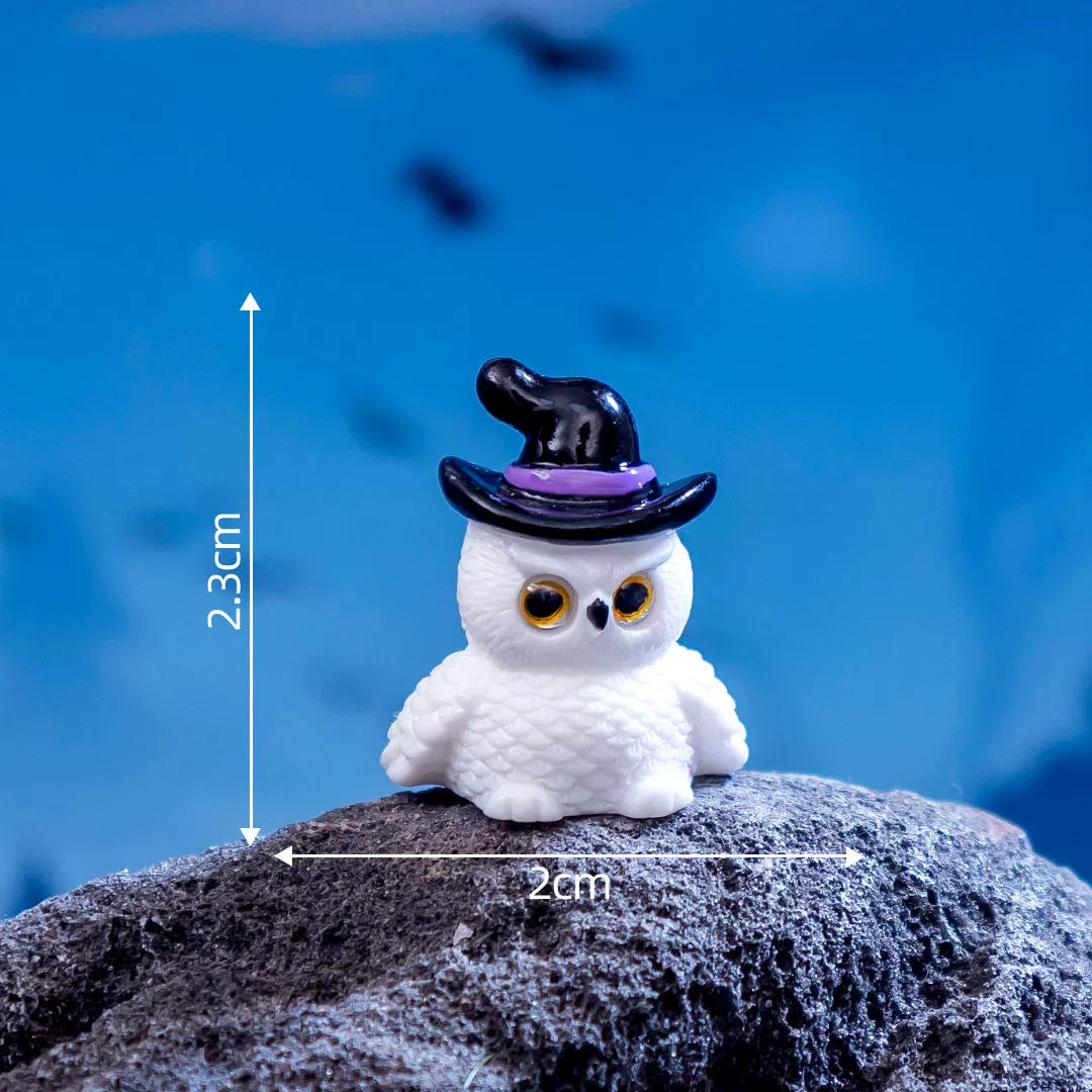 Halloween small ornaments witch owl black cat ghost festival horror cute desktop creative decoration small objects Halloween must-have