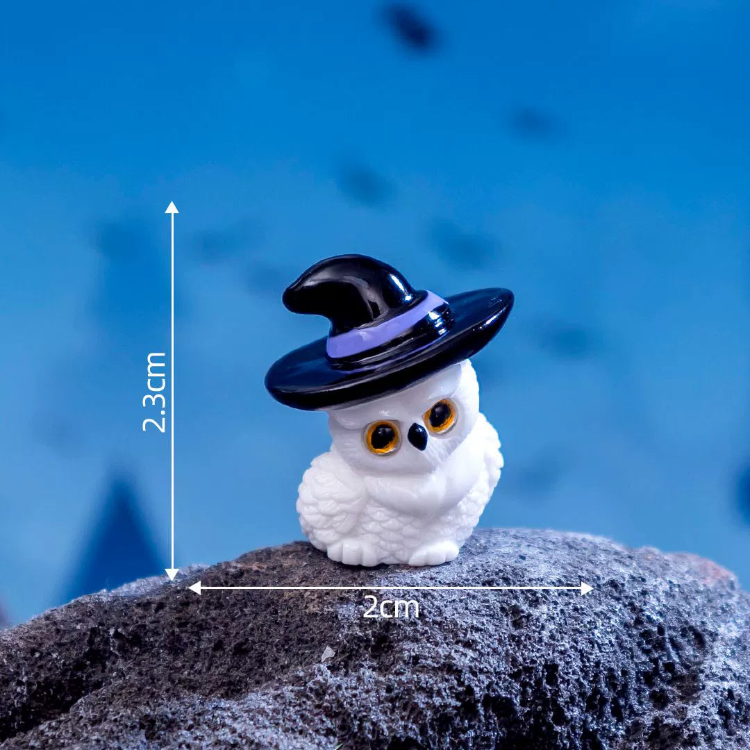 Halloween small ornaments witch owl black cat ghost festival horror cute desktop creative decoration small objects Halloween must-have