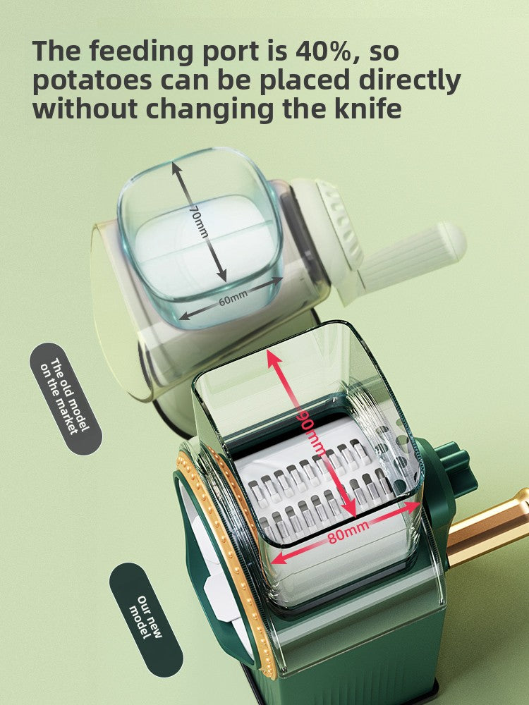 Vegetable cutting artifact, shredder, household wiping and planer, kitchen shredding potatoes, multifunctional roller slicer