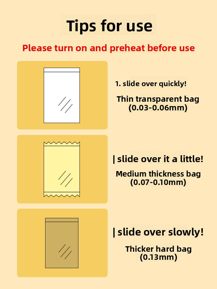 Sealing machine Small hand pressure household charging sealer Mini portable snack plastic bag heat sealing machine artifact