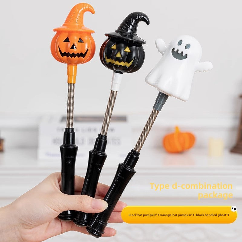 Halloween must-have decorative jack-o-lanterns glowing hand crank sticks children's gifts ornaments ambient dress-up props gifts toy lights