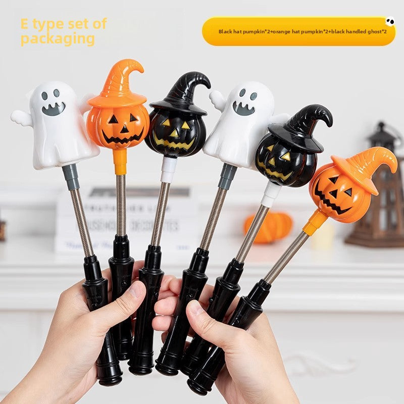 Halloween must-have decorative jack-o-lanterns glowing hand crank sticks children's gifts ornaments ambient dress-up props gifts toy lights