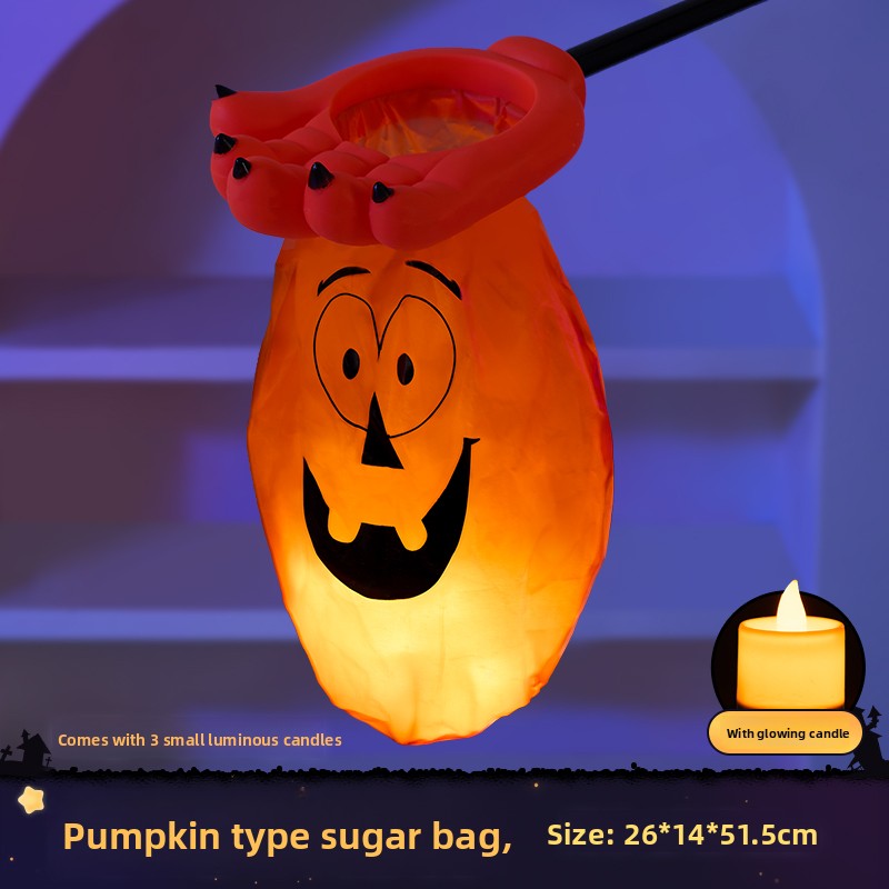 Halloween must-have decorative jack-o-lanterns glowing hand crank sticks children's gifts ornaments ambient dress-up props gifts toy lights