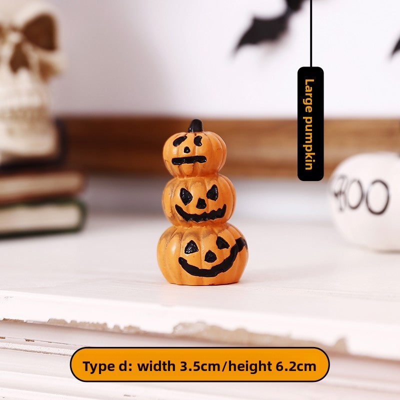 Halloween theme mini cute pumpkin lanterns tabletop ornaments props store scene atmosphere decorations small toys Halloween essentials