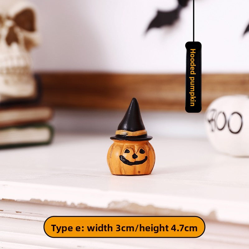 Halloween theme mini cute pumpkin lanterns tabletop ornaments props store scene atmosphere decorations small toys Halloween essentials