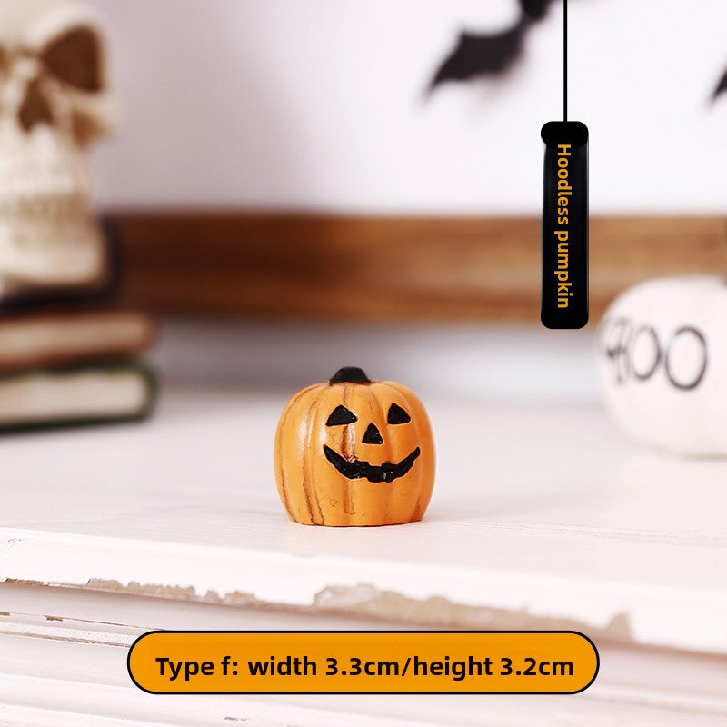 Halloween theme mini cute pumpkin lanterns tabletop ornaments props store scene atmosphere decorations small toys Halloween essentials