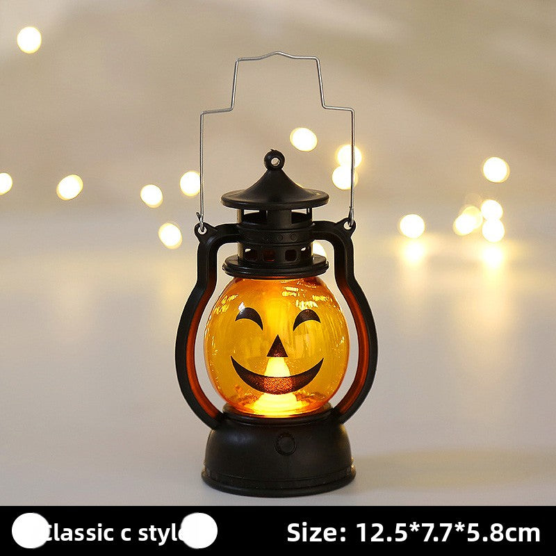 Halloween must-have jack-o-lantern children's portable night light decorations small items ornaments gift arrangement dress up ambient lights