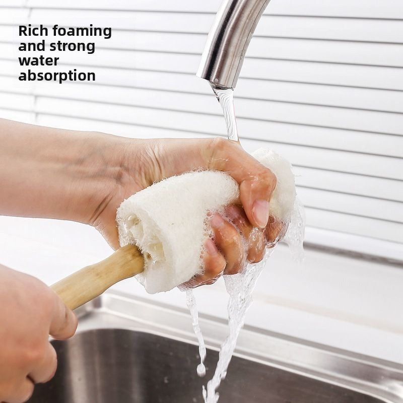 Household kitchen dishwashing brush loofah non-stick oil brush pan dishwashing scouring cloth loofah washing cup cleaning brush