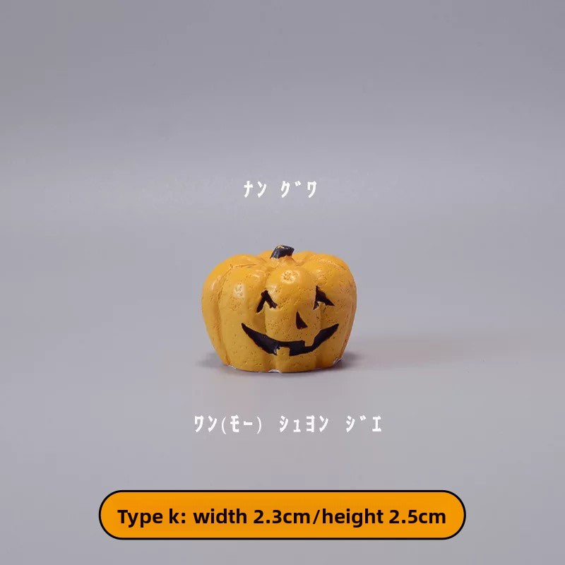 Halloween theme mini cute pumpkin lanterns tabletop ornaments props store scene atmosphere decorations small toys Halloween essentials