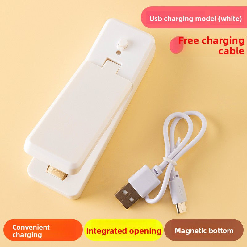 Sealing machine Small hand pressure household charging sealer Mini portable snack plastic bag heat sealing machine artifact
