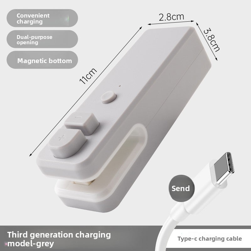 Sealing machine Small hand pressure household charging sealer Mini portable snack plastic bag heat sealing machine artifact