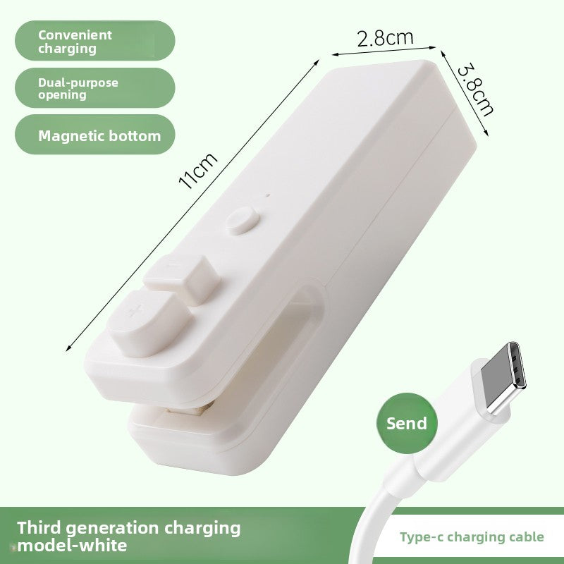 Sealing machine Small hand pressure household charging sealer Mini portable snack plastic bag heat sealing machine artifact