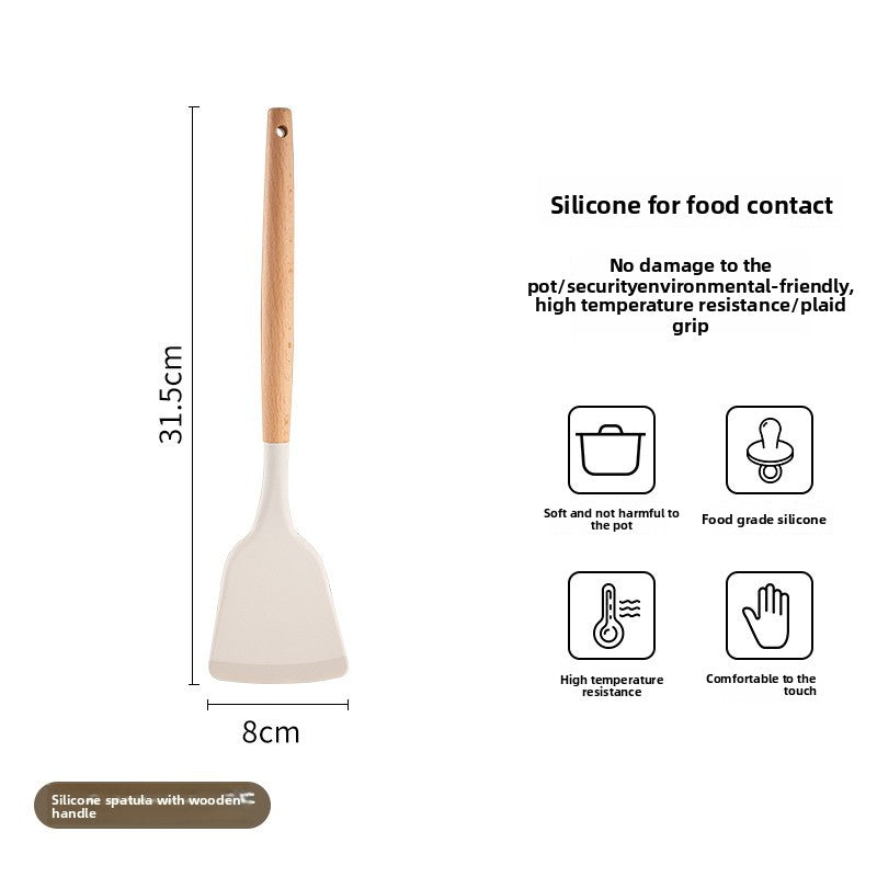 Japanese silicone spatula household cooking spatula non-stick pan special spatula kitchen supplies small silicone spatula set