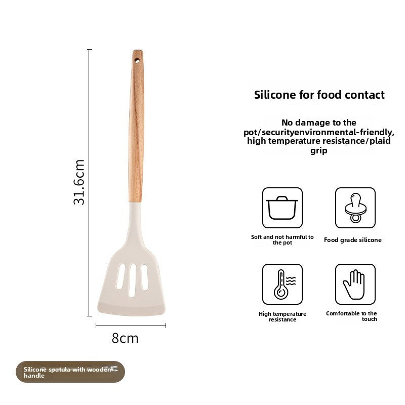 Japanese silicone spatula household cooking spatula non-stick pan special spatula kitchen supplies small silicone spatula set