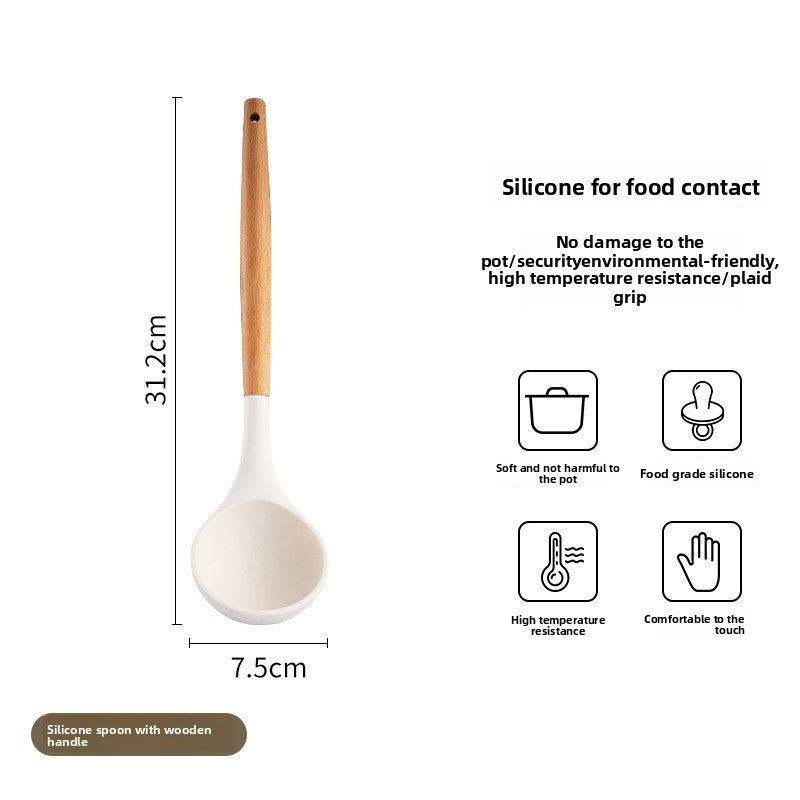 Japanese silicone spatula household cooking spatula non-stick pan special spatula kitchen supplies small silicone spatula set