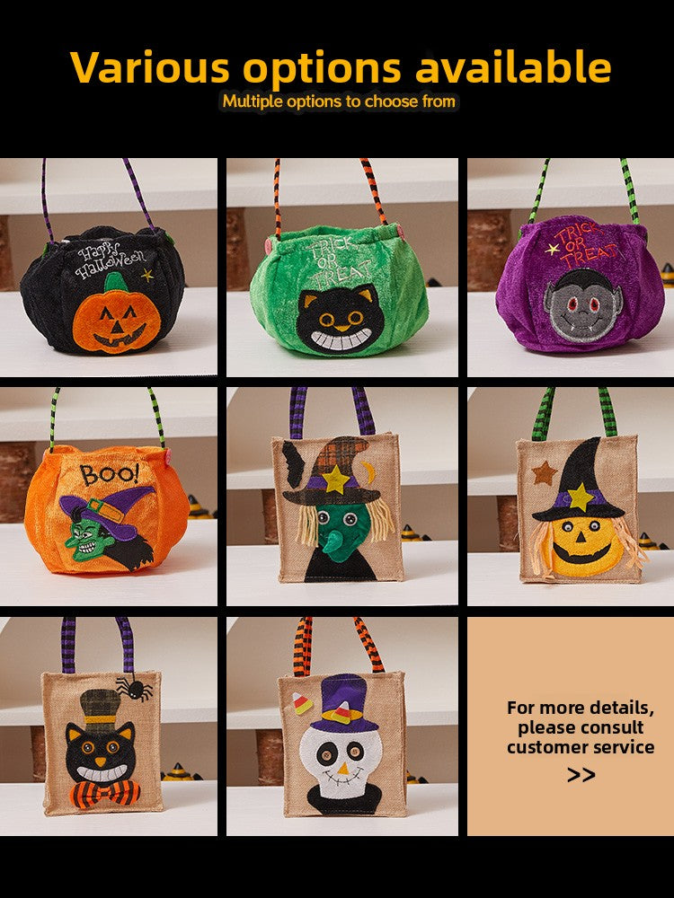 Halloween must-have small gifts, children's candy bags, buckets, kindergarten pumpkins, candy baskets, scene arrangement props