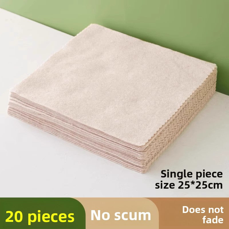 Loofah rag kitchen special oil-absorbing non-oil dishcloth easy to clean new hair-free household water-absorbing cleaning