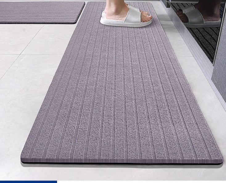 Kitchen floor mat, water absorption, non-slip and oil-proof, scrubbable leave-in, dirt-resistant foot mat, door mat, door mat, door carpet household