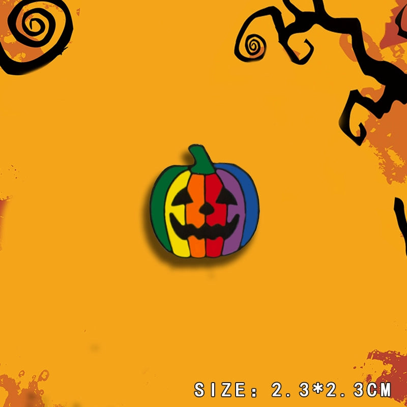 Halloween must-have little ghost brooch cute Japanese metal badge male and female personality pin student bag decoration gift