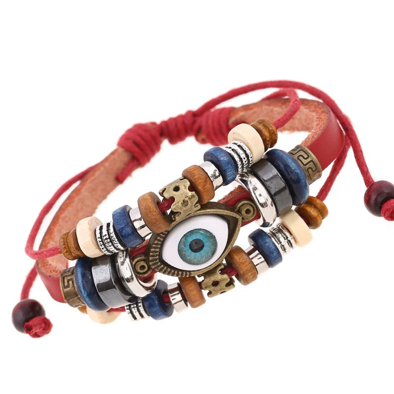 Personalized retro leather bracelet, male and female couple bracelet, bracelet, bracelet.