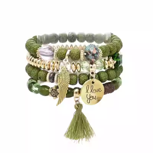 Ethnic style beaded multi-layer bracelet for men and women couples retro and versatile summer bracelet accessories