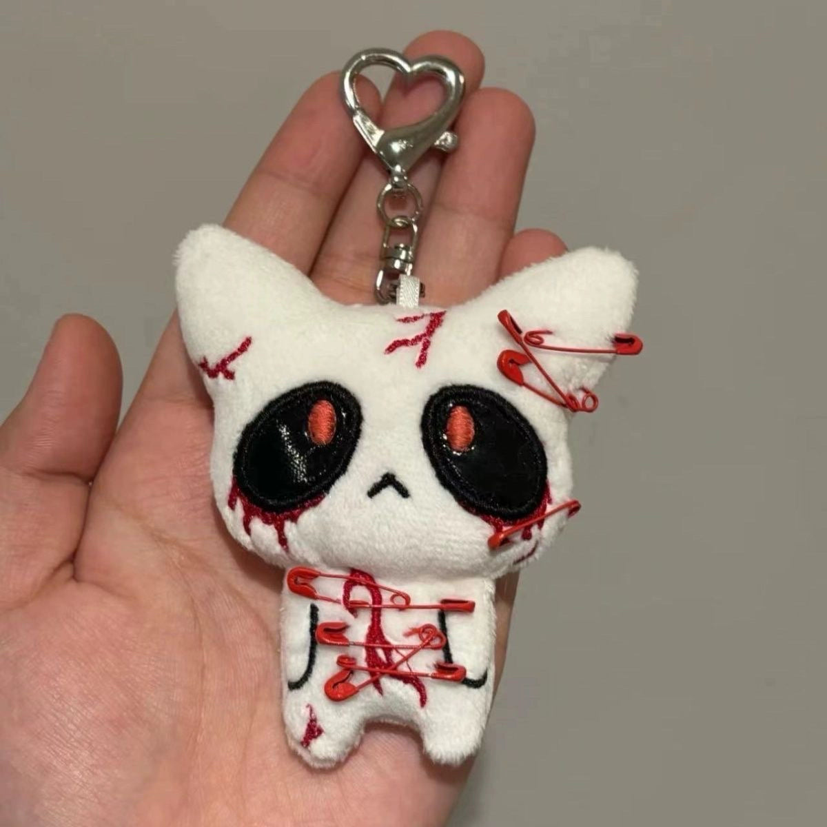 Halloween must-have original handmade broken little blood plush doll ornament dark ins dark goth wind bag pendant