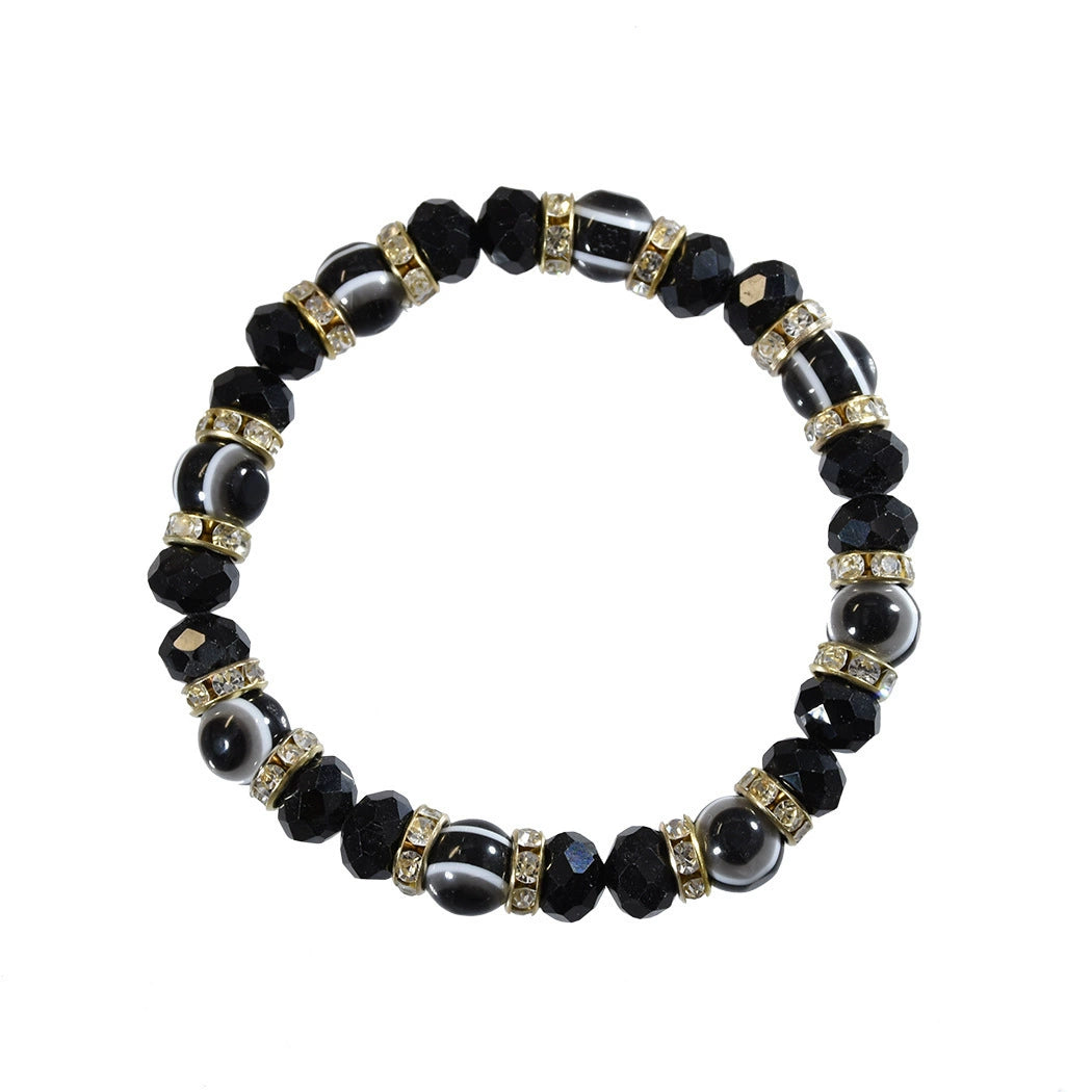 European and American temperament cross-border simple crystal bracelet fashionable versatile personality trendy brand eye beaded bracelet foreign trade jewelry