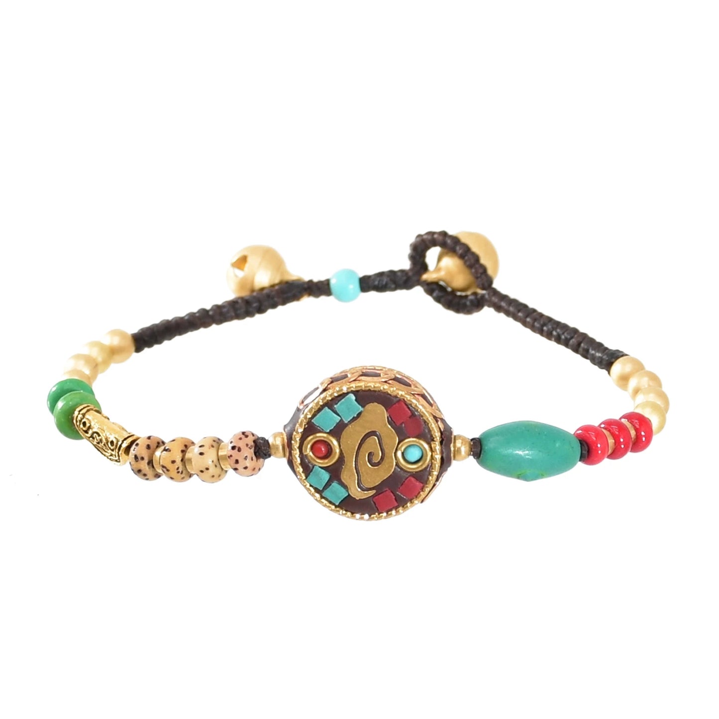 New Tibetan ethnic style bracelet women's retro Nepalese hand-woven bell bracelet fashionable versatile accessories