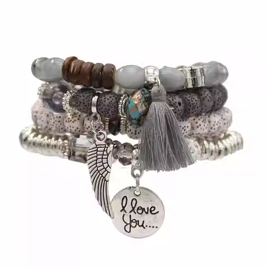Ethnic style beaded multi-layer bracelet for men and women couples retro and versatile summer bracelet accessories