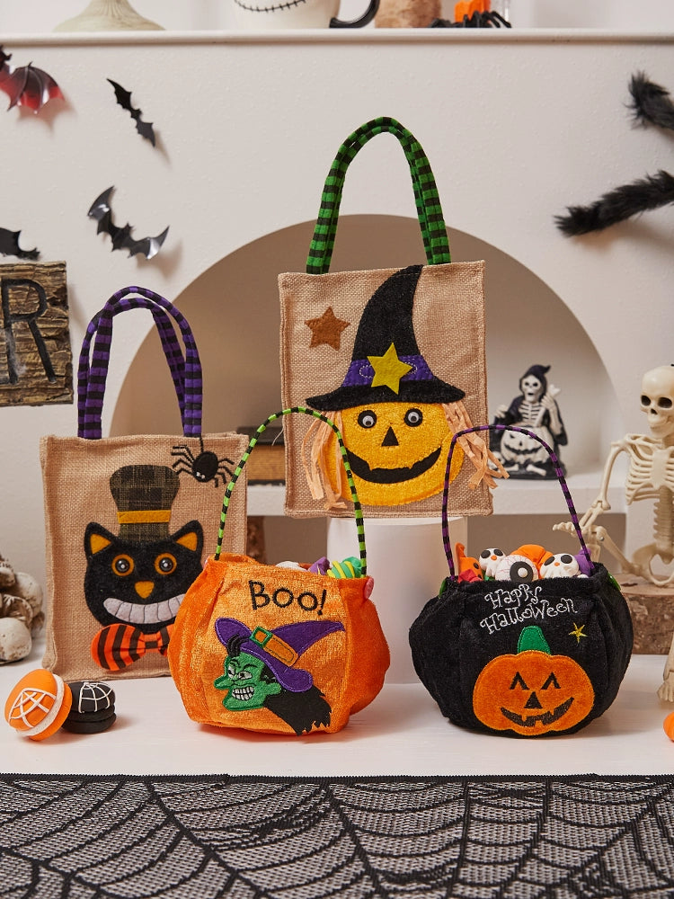 Halloween must-have small gifts, children's candy bags, buckets, kindergarten pumpkins, candy baskets, scene arrangement props