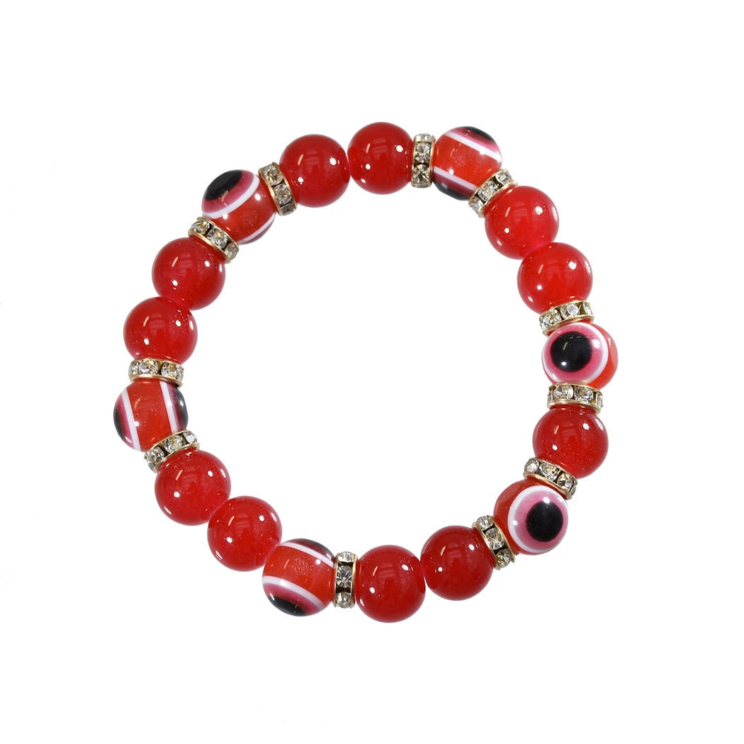 European and American temperament cross-border simple crystal bracelet fashionable versatile personality trendy brand eye beaded bracelet foreign trade jewelry