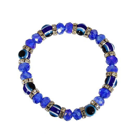 European and American temperament cross-border simple crystal bracelet fashionable versatile personality trendy brand eye beaded bracelet foreign trade jewelry