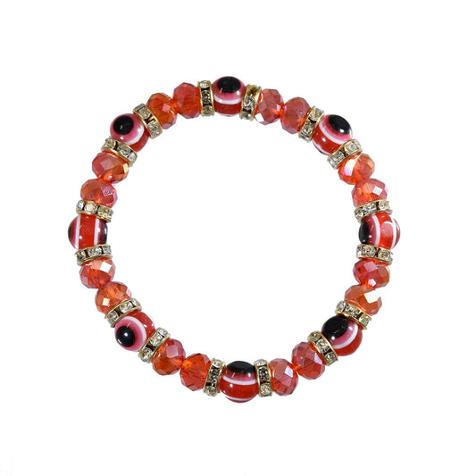 European and American temperament cross-border simple crystal bracelet fashionable versatile personality trendy brand eye beaded bracelet foreign trade jewelry