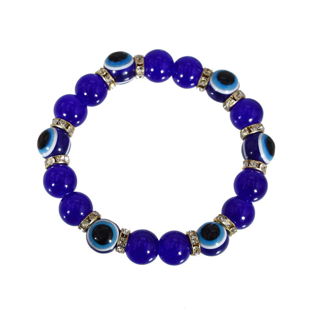 European and American temperament cross-border simple crystal bracelet fashionable versatile personality trendy brand eye beaded bracelet foreign trade jewelry