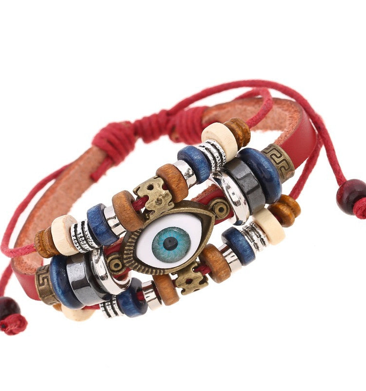 Personalized retro leather bracelet, male and female couple bracelet, bracelet, bracelet.