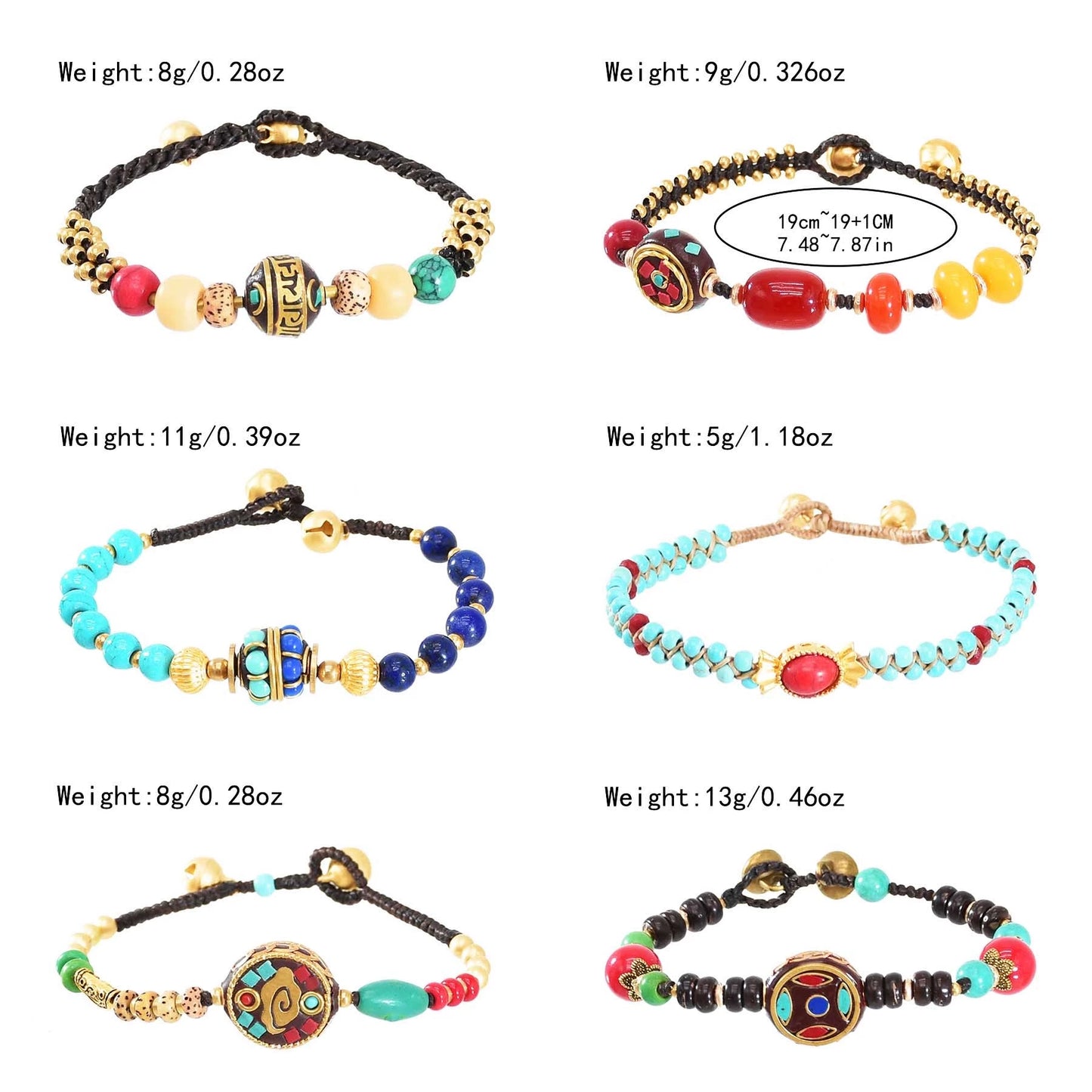 New Tibetan ethnic style bracelet women's retro Nepalese hand-woven bell bracelet fashionable versatile accessories