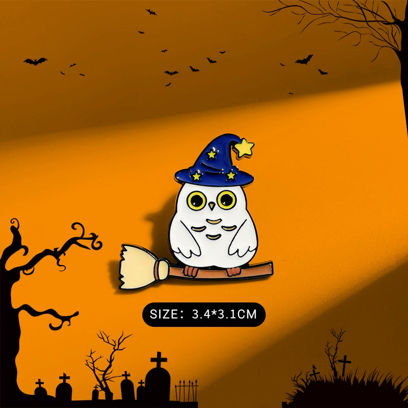 Halloween must-have little ghost brooch pumpkin pin Japanese cute metal badge Halloween decoration men's and women's clothes bag accessories