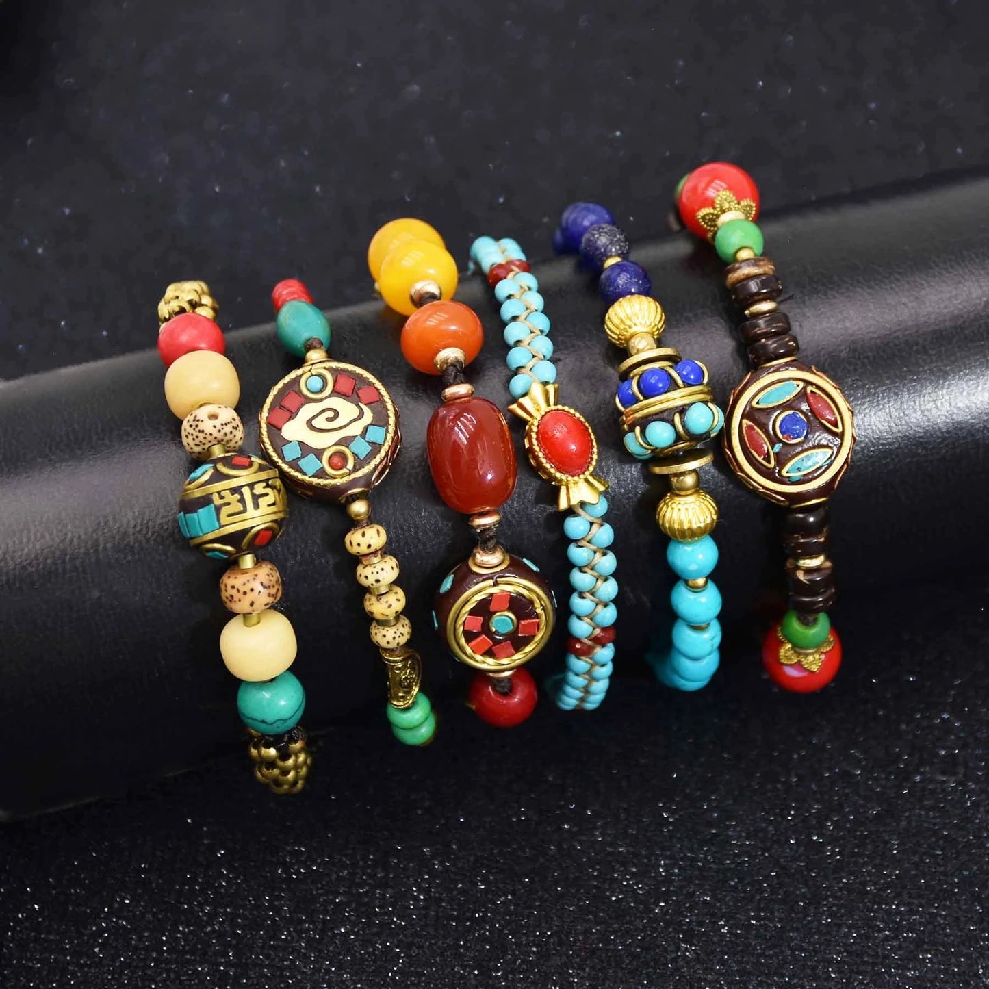 New Tibetan ethnic style bracelet women's retro Nepalese hand-woven bell bracelet fashionable versatile accessories
