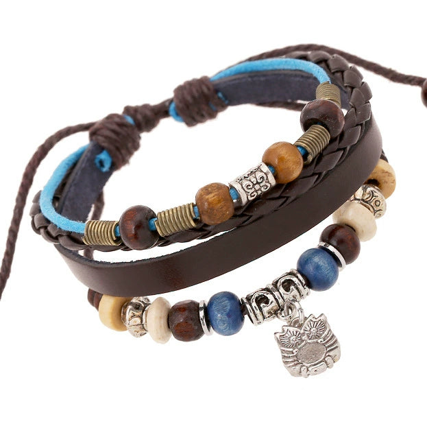Hip-hop bracelet string niche couple weaving high-end design sense adjustable