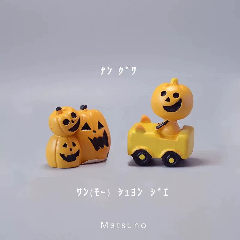 Halloween theme mini cute pumpkin lanterns tabletop ornaments props store scene atmosphere decorations small toys Halloween essentials