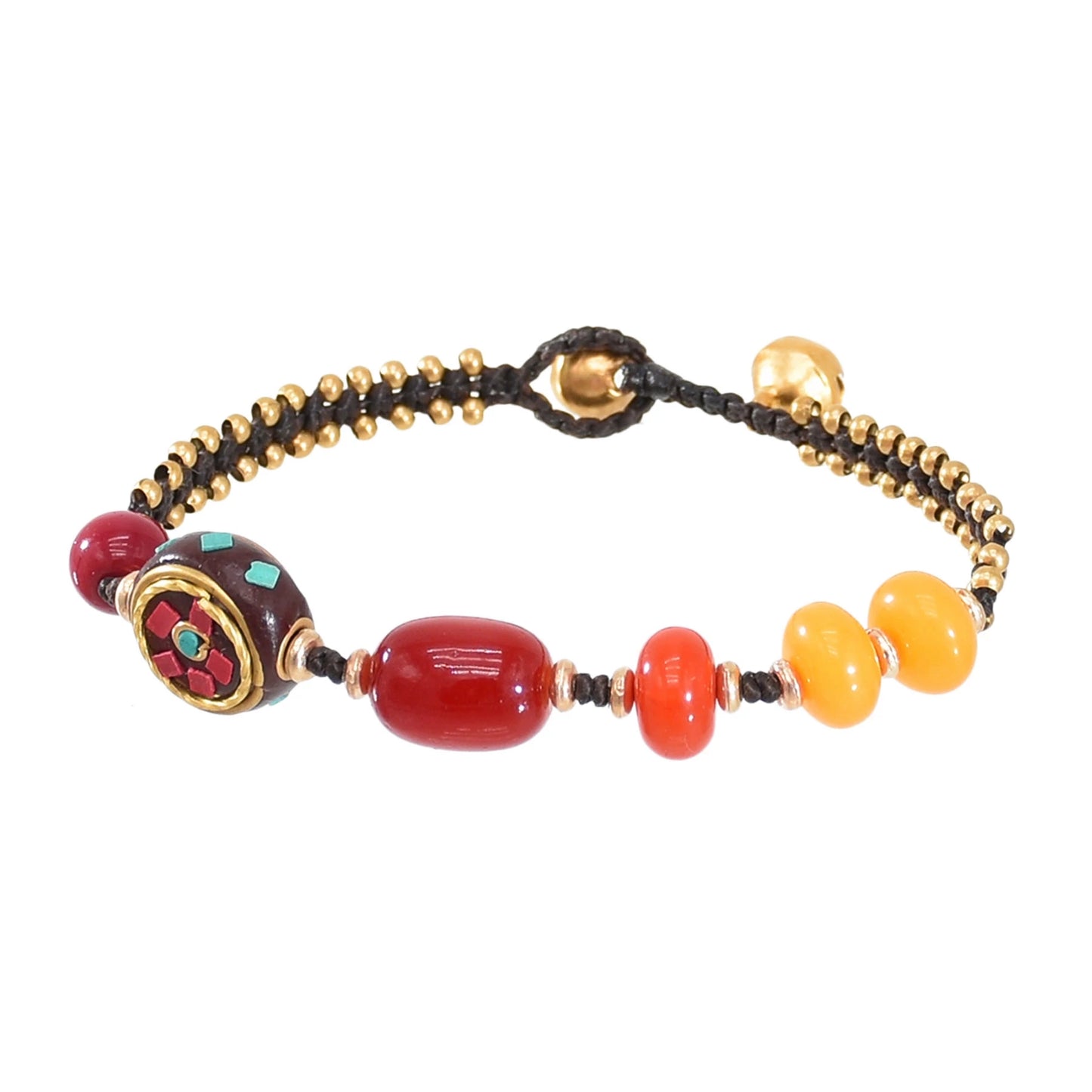 New Tibetan ethnic style bracelet women's retro Nepalese hand-woven bell bracelet fashionable versatile accessories