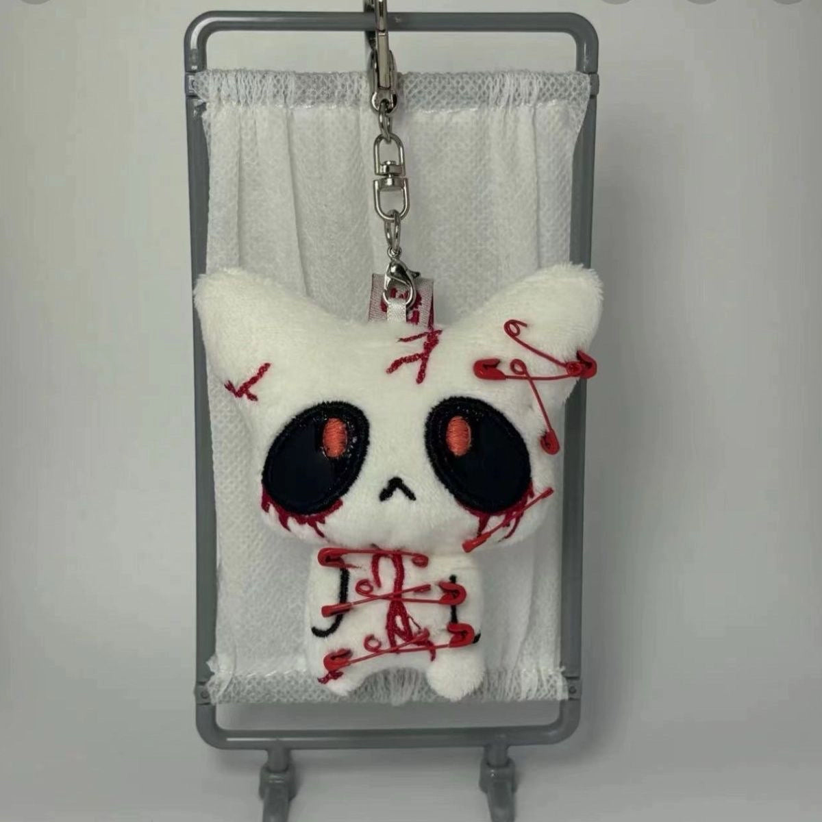 Halloween must-have original handmade broken little blood plush doll ornament dark ins dark goth wind bag pendant
