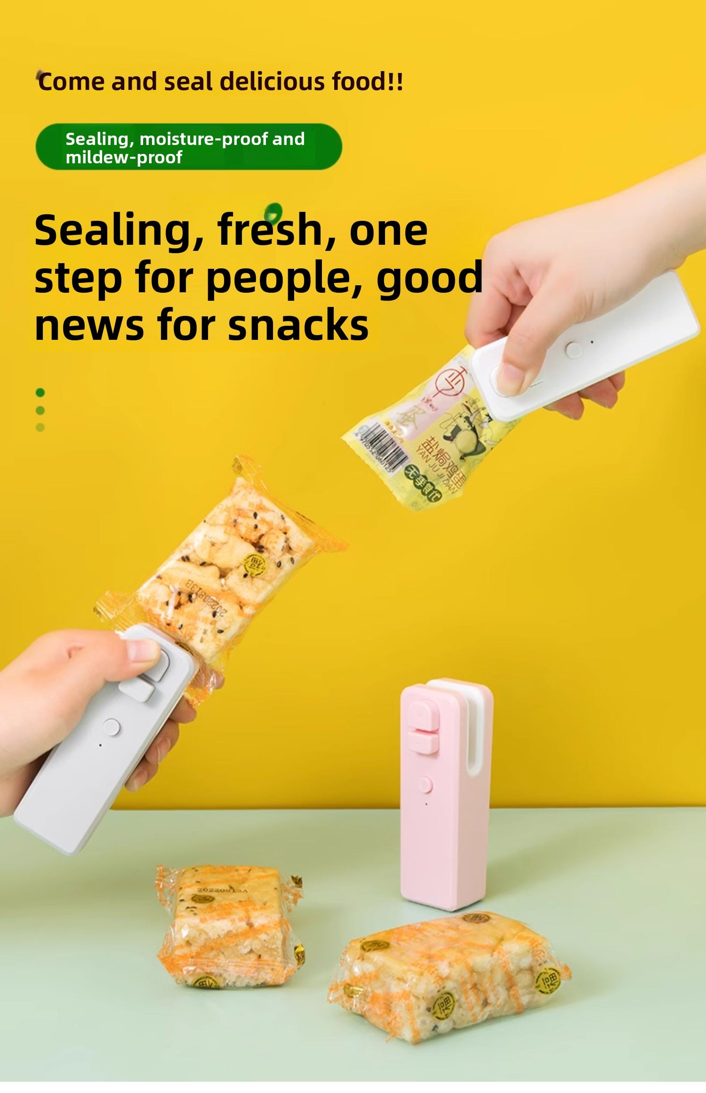 Sealing machine Small hand pressure household charging sealer Mini portable snack plastic bag heat sealing machine artifact